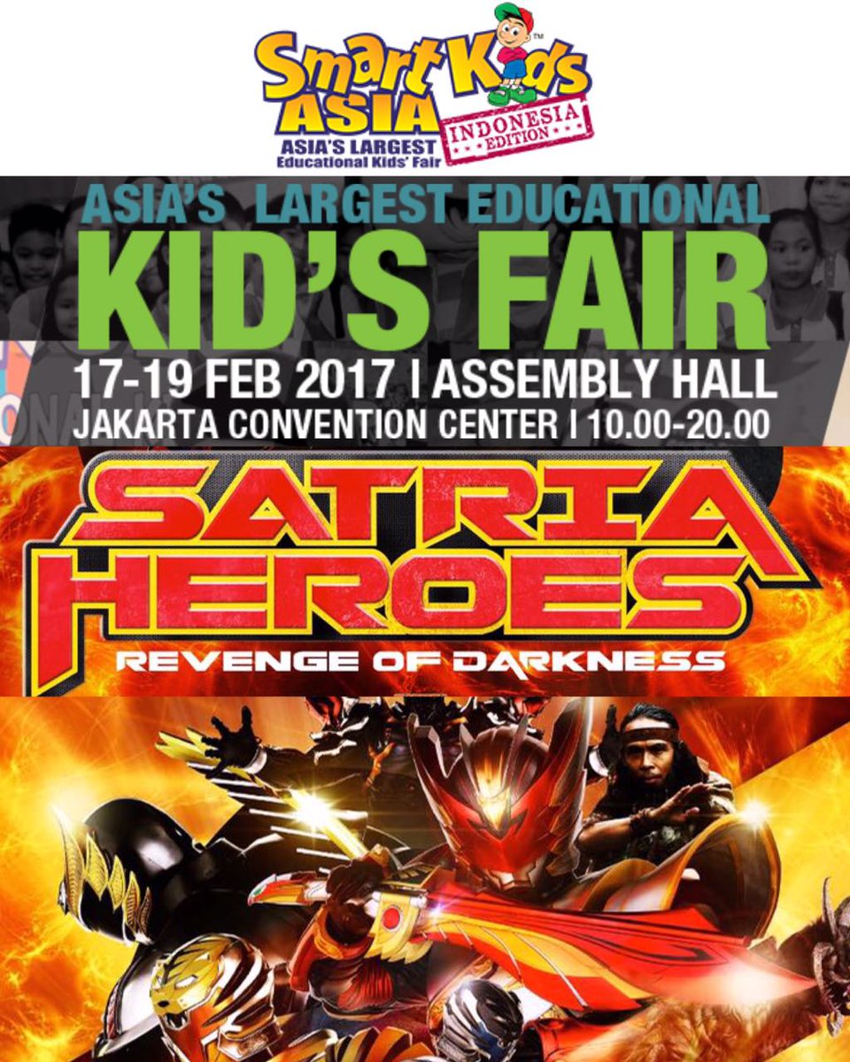 Hai, Heroes! Buat yg kemarin gak sempat datang, kalian bisa menyaksikan aksi Satria Heroes di event <a href="/smartkidsasiaid/">smartkidsindo</a> 17-19 Feb 2017 di JCC