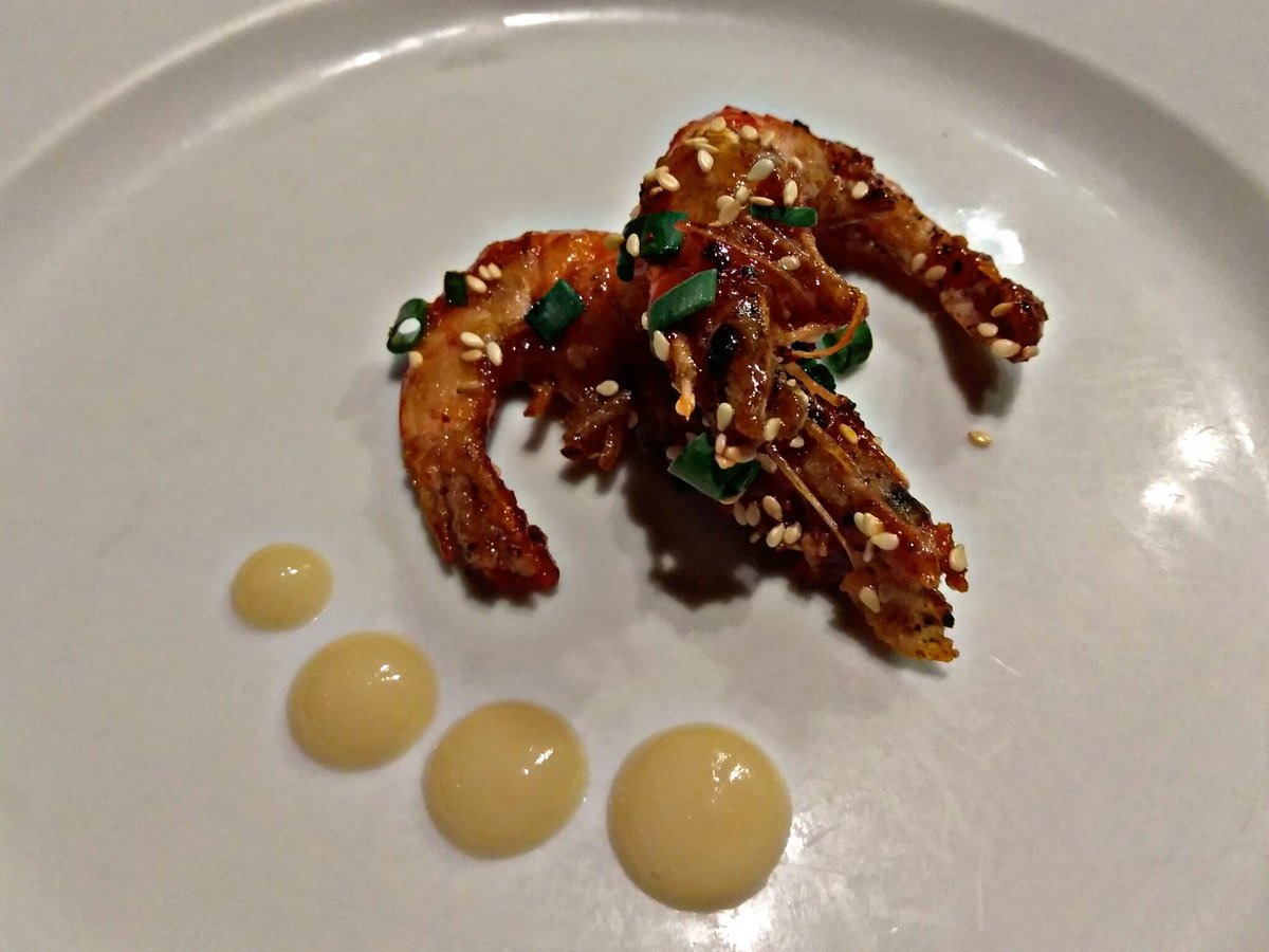 Two fried prawns makes the head of a minotaur #Prawn #Miso #Sesame #Spicy #Fried #FoodPorn #Foodie #FoodForThought Instagram.com/msdauntlesss