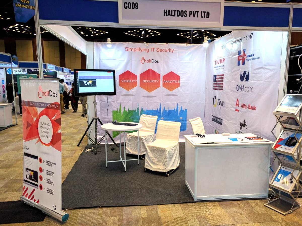 haltdos's tweet photo. Meet @HaltDos- India's First #DDoS Protection Solution at Booth No. C009 #IndiaSoft2017, Hyderabad. https://t.co/otXiwfpnYm