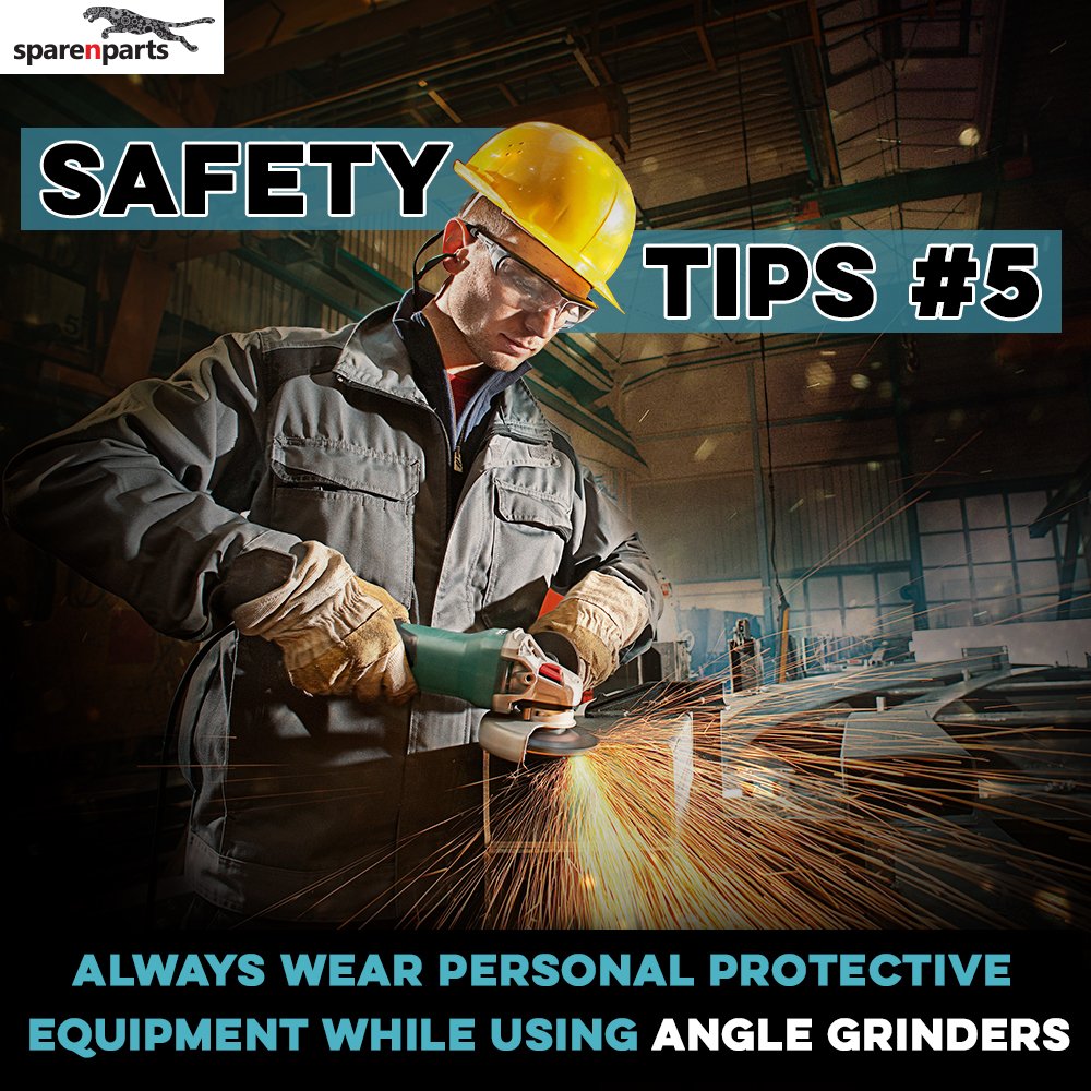 SparenParts's tweet photo. Never use the grinder without wearing all the personal protective equipment &amp; clothing such as helmets,gloves etc.
https://t.co/0Re95bcRSz https://t.co/0X9hFh1QAC