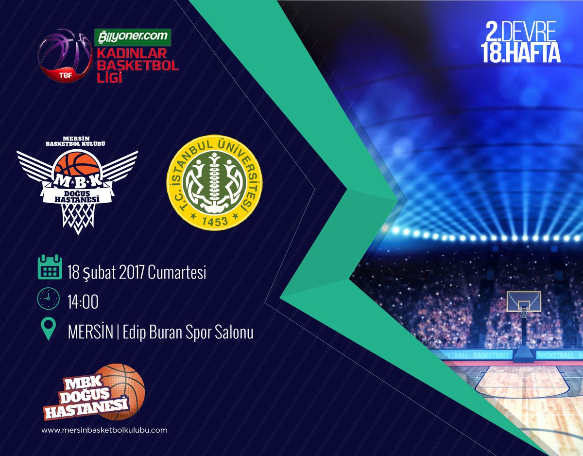 🏀MatchDay🏀 
MBK Doğuş Hastanesi - <a href="/istanbul_unv/">İÜ Kadın Basketbol🏀</a>