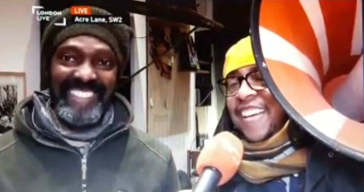 brixrevival's tweet photo. Wonderful to be interviewed by @FunmiOlutoye @LondonLive #BrixRevival #OneStopLoveShop #AcreLane #Brixton weekend. #Love #Art #Creativity https://t.co/pRrwTMRblb