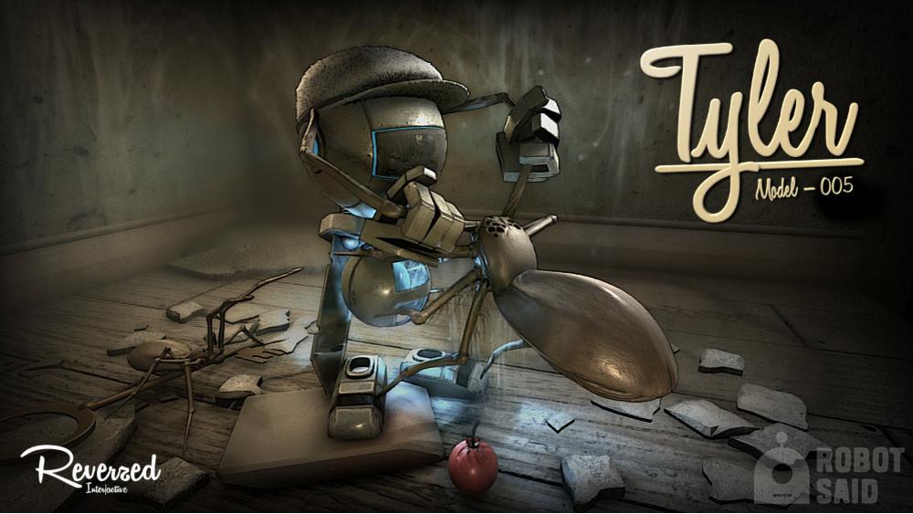 Robotsaid's tweet image. Tyler: Model 005 small robot HUUUUUGE WORLD!!! robotsaid.com/press-release/…