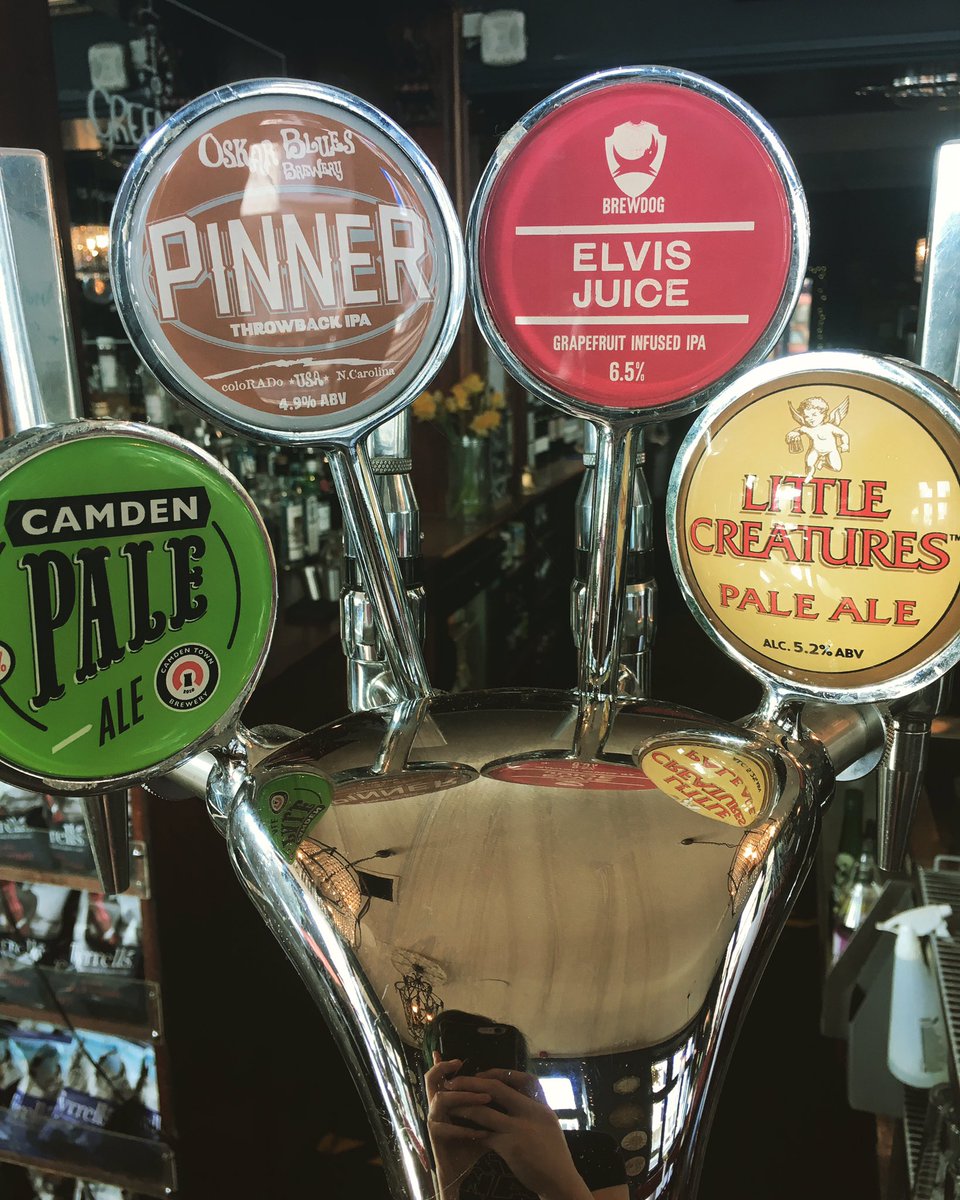 MitreGreenwich's tweet photo. Monday got you down? We can help with that ๐ #CraftBeer #LittleCreatures #ElvisJuice #PinnerIPA #CamdenPaleAle #MitreGreenwich #Pub https://t.co/kbLqbqijTE