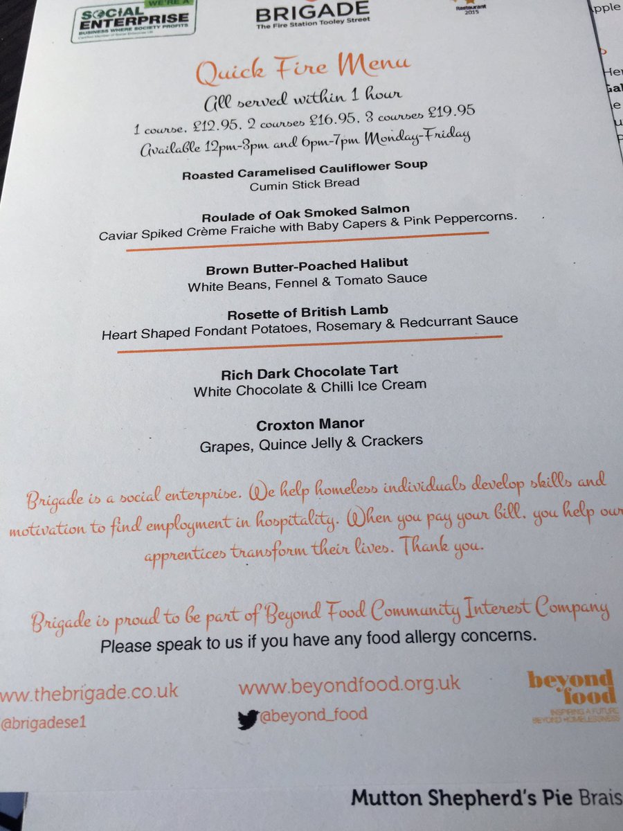 <a href="/brigadese1/">Brigade</a> @Beyond_Food #socialenterprise #supporthomeless