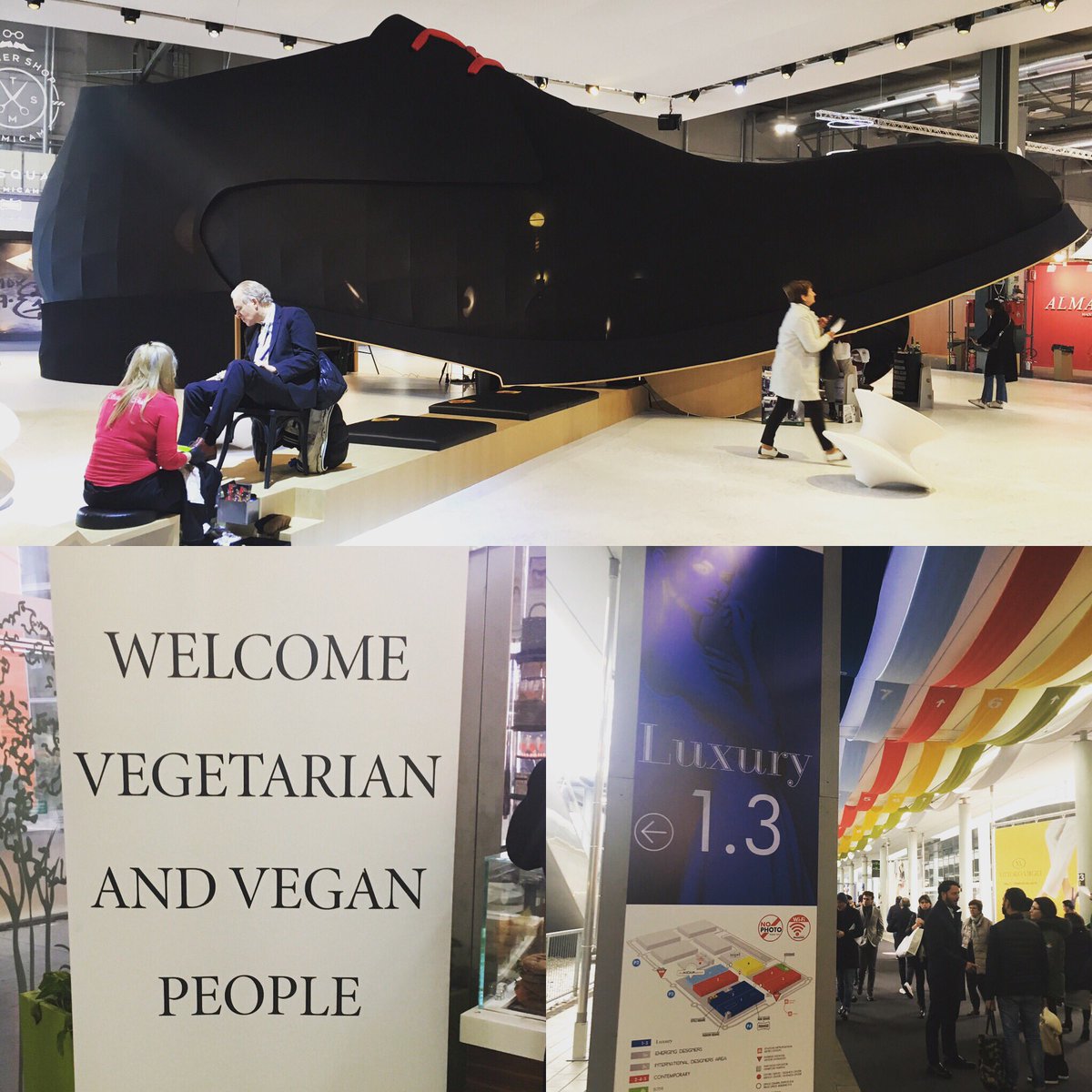 Welcome #vegans vegans and #vegetarians .. working day in #Milano at #micam