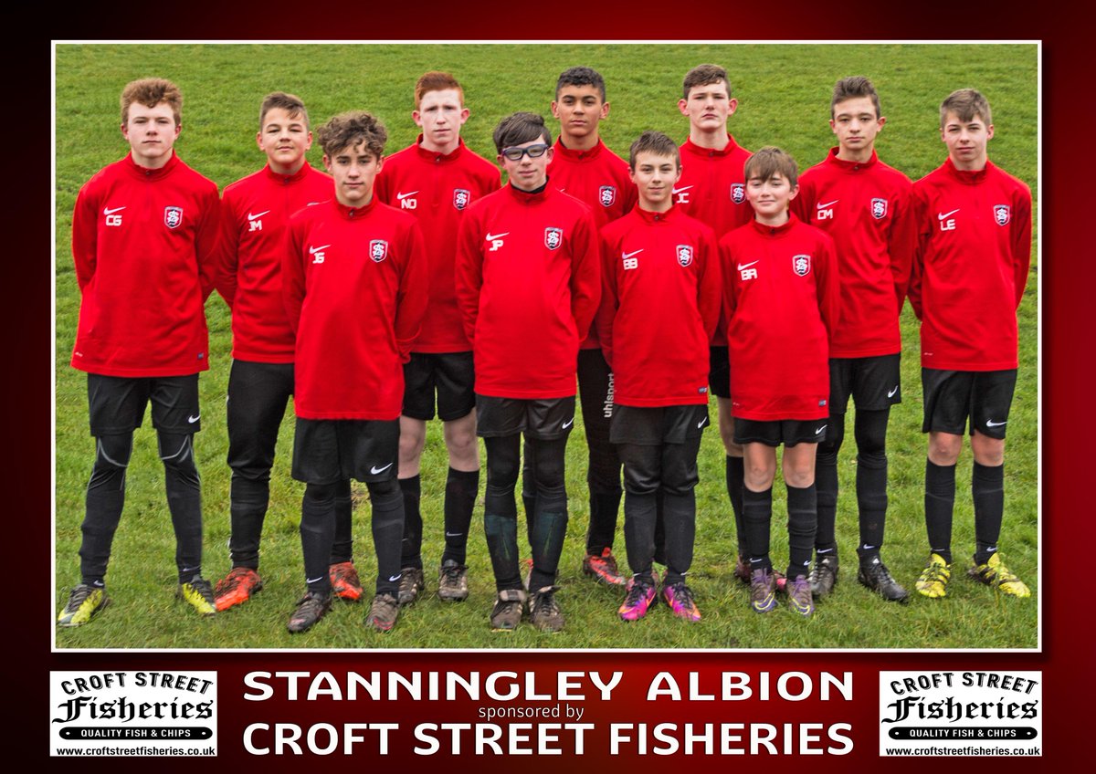 It's fantastic when local business supports local youth. <a href="/croftstfish/">CroftStreetFisheries</a> have been very generous to Stanningley Albion U15s. Please RT.