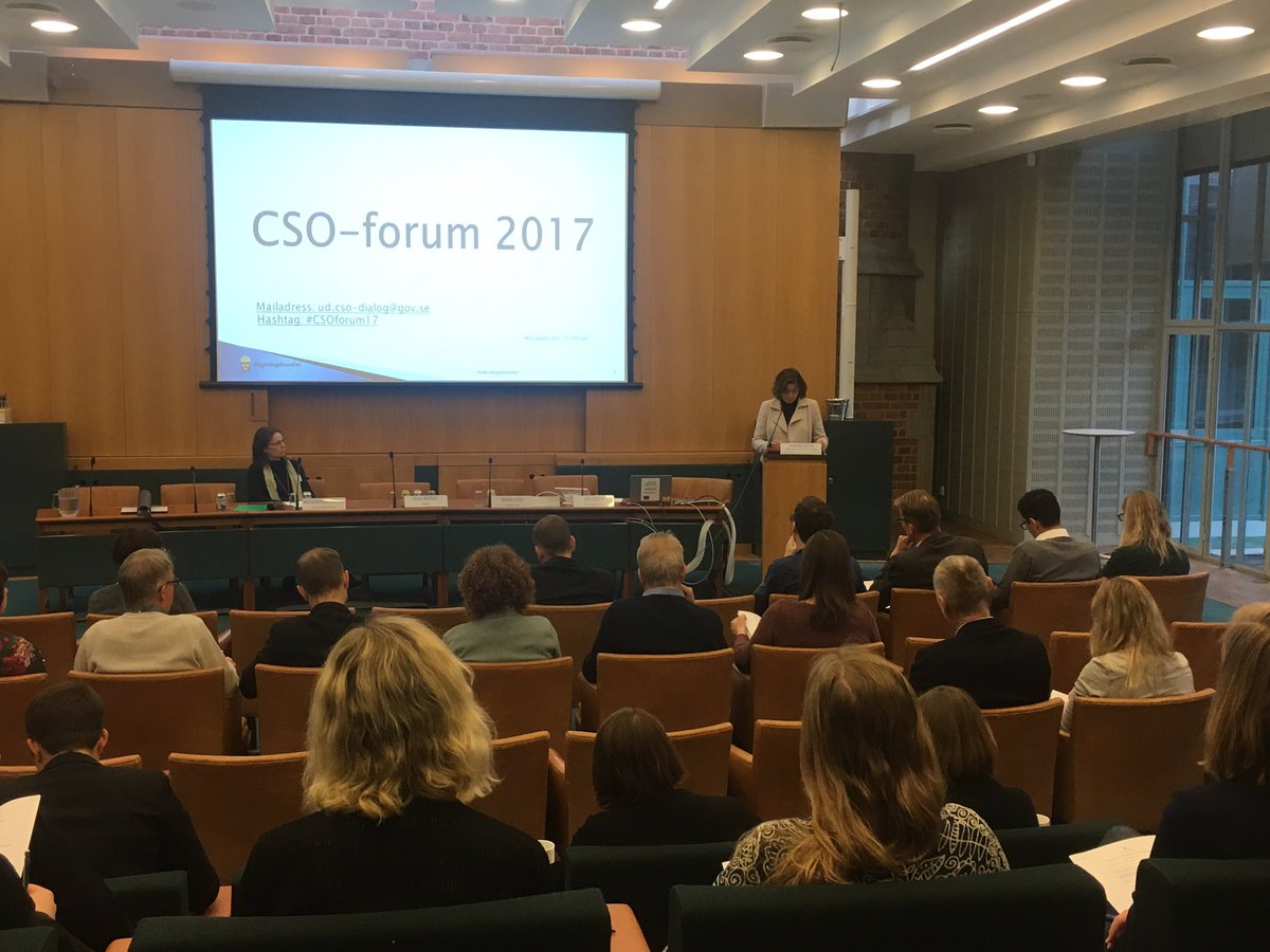 Regeringens &amp; cso:s gemensamma åtaganden och samarbete viktigare än någonsin, säger <a href="/IsabellaLovin/">Isabella Lövin 🌻</a> #csoforum17