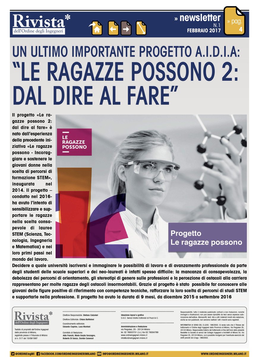 ragazzepossono's tweet photo. Nella newsletter di febbraio dell'@ORDINEingMI trovate un articolo sul nostro progetto, date un'occhiata qui!
 
#ragazzepossono #STEM #AIDIA https://t.co/eIcpIDLwUv