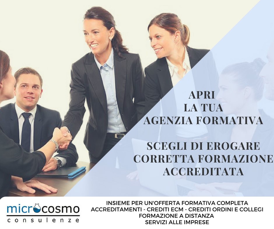 MicrocosmoCons's tweet image. #Scegli di erogare #correttaformazione e di rilasciare #creditiECM e tanti altri servizi
Info comunicazioni@microcosmopoint.it