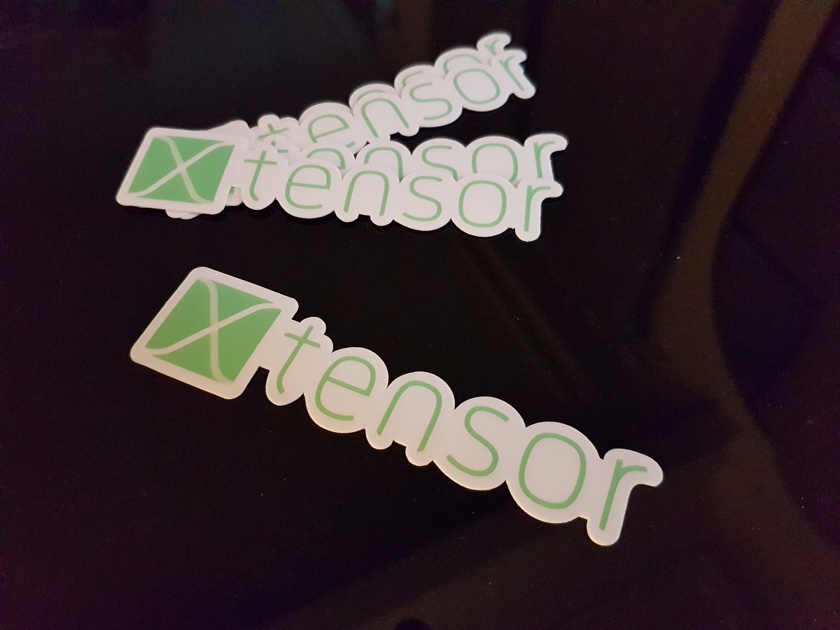 QuantStack's tweet image. We just received the new #xtensor stickers.Yay!