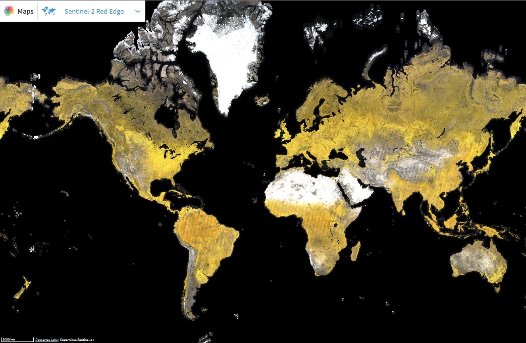 EO_OPEN_SCIENCE's tweet photo. Trillion pixels global mosaic from #Sentinel 1 &amp; 2!! 🌍🌎#Bigdata run with #python #machinelearning  by @DescartesLabs https://t.co/FnFmWdb7Ox https://t.co/bZ2eIGwPeO