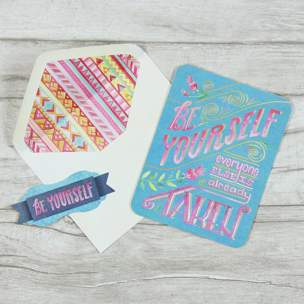 widdopandco's tweet photo. Taking inspo from the great author Oscar Wilde - "Be yourself, everyone else is already taken" #StudioOh! #MondayMotivation #Cards https://t.co/GMopgTmYpQ