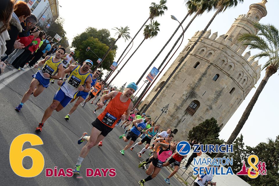 ¡¡Sólo quedan 6 días para el <a href="/MaratonSevilla/">Zurich Maratón de Sevilla</a> !! Último empujón runners!!! Visualizad vuestra entrada en la meta, ya casi lo tenéis!