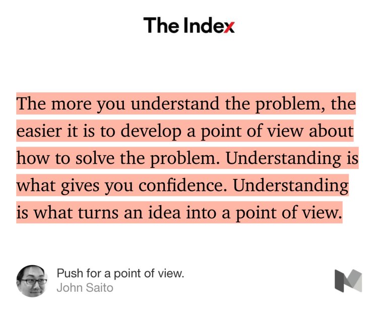 TomDenning1's tweet photo. “Push for a point of view.” — @saitojohn https://t.co/NngsdO2UYF https://t.co/UQpzjCeAFv