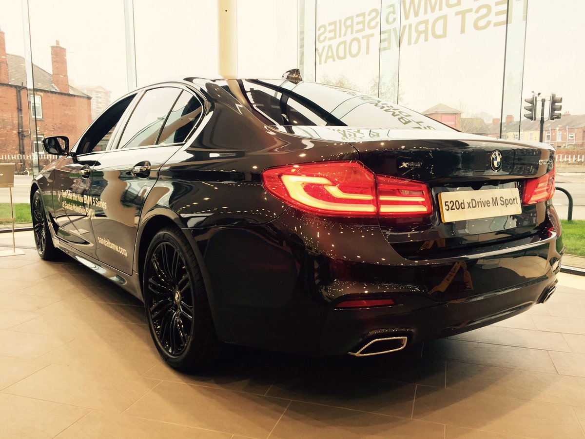 Sandal_BMW's tweet photo. The all new #BMW 5 Series Saloon has arrived! What does everyone think? https://t.co/X4LzSyITmy