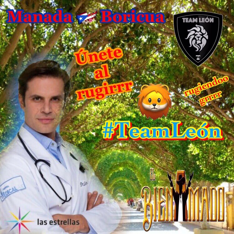 clgere's tweet photo. @EstefanyJunieth #TeamLeón te invita a ser parte del Rugirr del León 🦁 L-V 8pm en #ElBienamado por el Canal de las estrellas ✨@MarkTacherPR https://t.co/MLcEQIEXD7