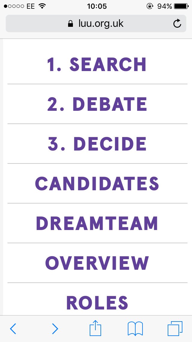 Our voting system is now open for #LeadLUU and you can do it all from your phone so get going: bit.ly/2knmxoy