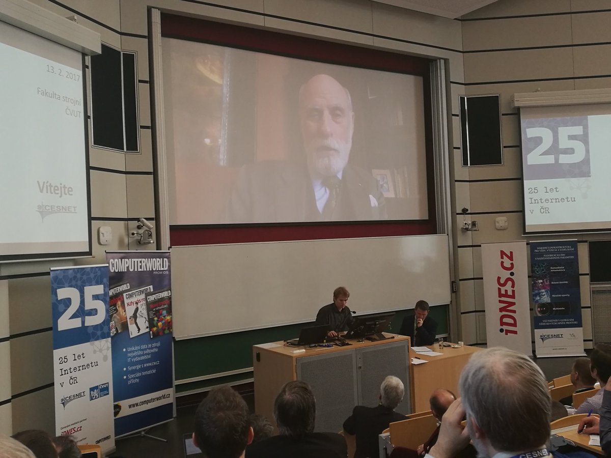 RadovanIgliar's tweet photo. K oslavě #25letonline #pripojujise i @vinton_cerf Steve Goldstein @jiripeterka @ondrejfilip i další významné osobnosti Internetu @CESNET_cz https://t.co/cV0xS3q4Iy