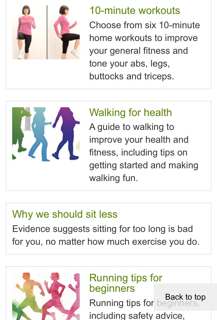PSimey's tweet photo. Want to be more active?

This @NHSChoices site is a GREAT starter - ideas for EVERYONE!👍

➡️ https://t.co/BqYMwjdalO

HT @HWHertfordshire https://t.co/D5MiXnhrOe