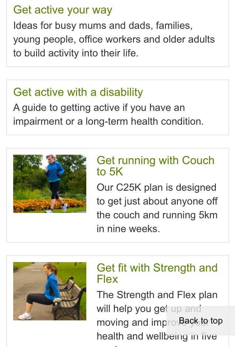 PSimey's tweet photo. Want to be more active?

This @NHSChoices site is a GREAT starter - ideas for EVERYONE!👍

➡️ https://t.co/BqYMwjdalO

HT @HWHertfordshire https://t.co/D5MiXnhrOe