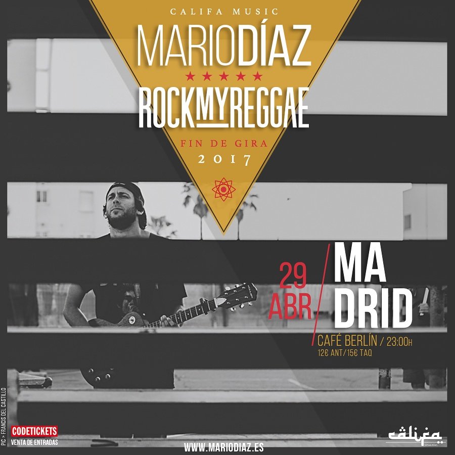 mariodiazmusica's tweet photo. Amigos!! ya tenemos fecha para la fiesta de despedida de #rockmyreggae en #Madrid.Entradas ANTICIPADAS AQUÍ https://t.co/rI7WdTwMut https://t.co/zwzP134WGF