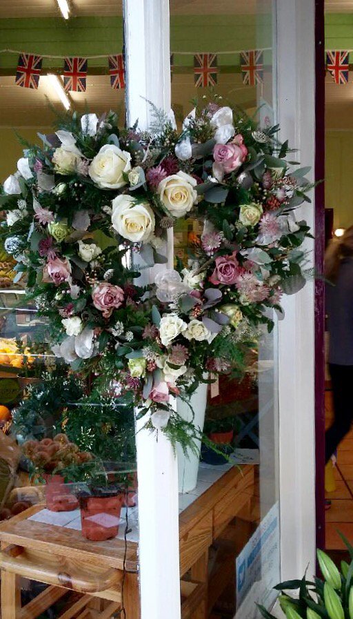 Lovely heart shaped wreath for Valentines Day. Garden Room Flowers at Chelsea Rd Greengrocers don't leave it too late