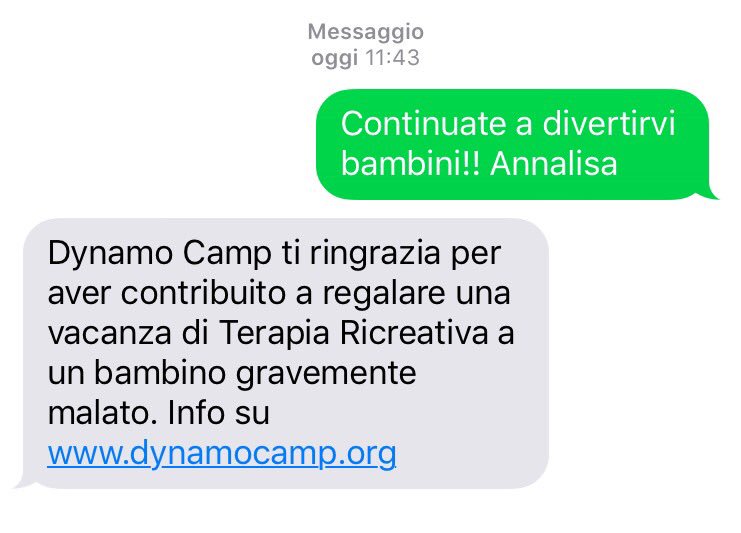 Fatto!!! <a href="/radiodeejay/">Radio Deejay</a> <a href="/DjChiamaItalia/">Deejay chiama Italia</a> <a href="/DynamoCamp/">Dynamo Camp</a> <a href="/roby69oli/">Roberto Olivi</a> #unabbraccioperdynamocamp
