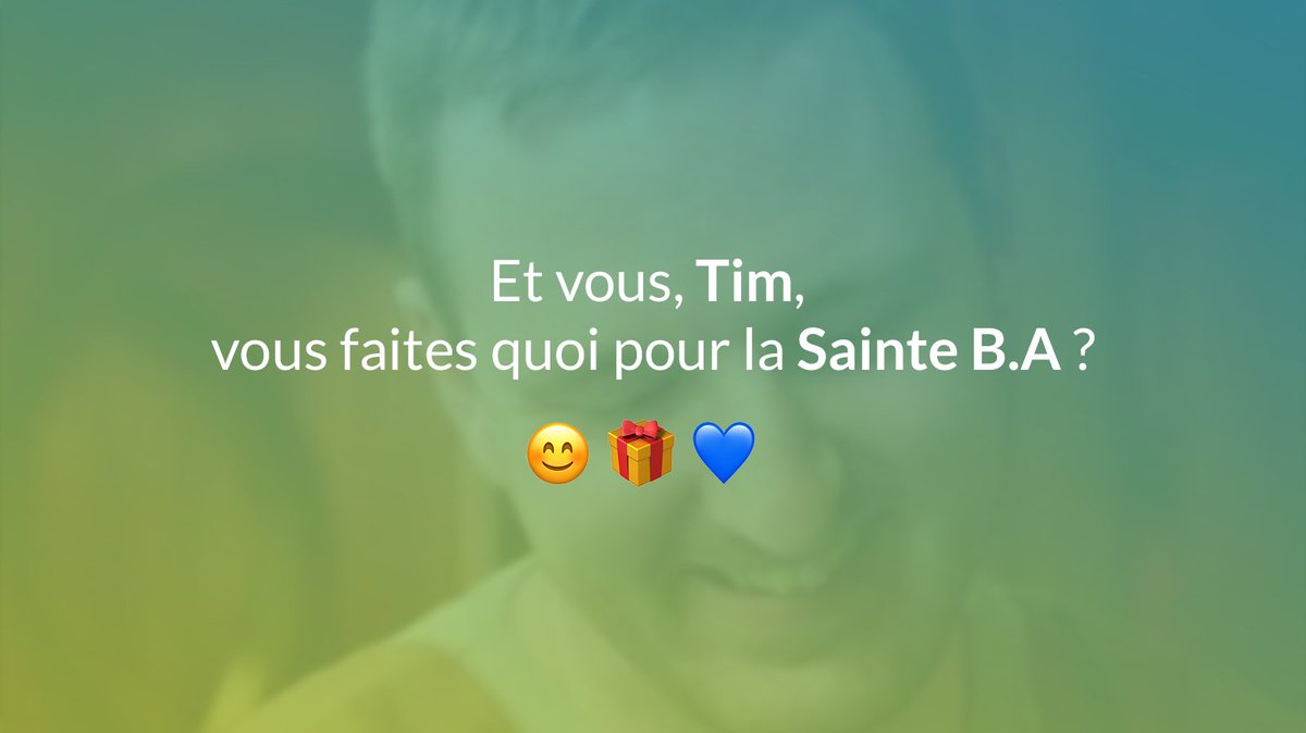 stootie's tweet photo. @TimSmalley aujourd’hui, c’est la #SaintBA,
Et vous, qu’allez-vous faire comme bonne action ?
#ValentinesDay https://t.co/6HZboNAoBE