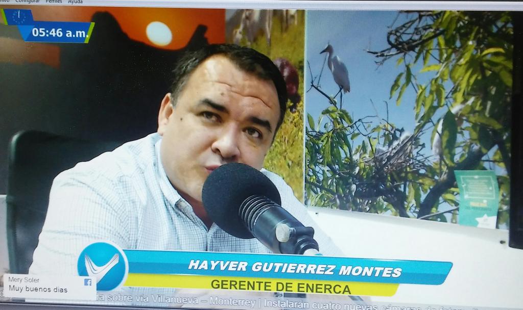 Gte de Enerca resuelve inquietudes referentes a temas de energía eléctrica a través de la voz de Yopal.