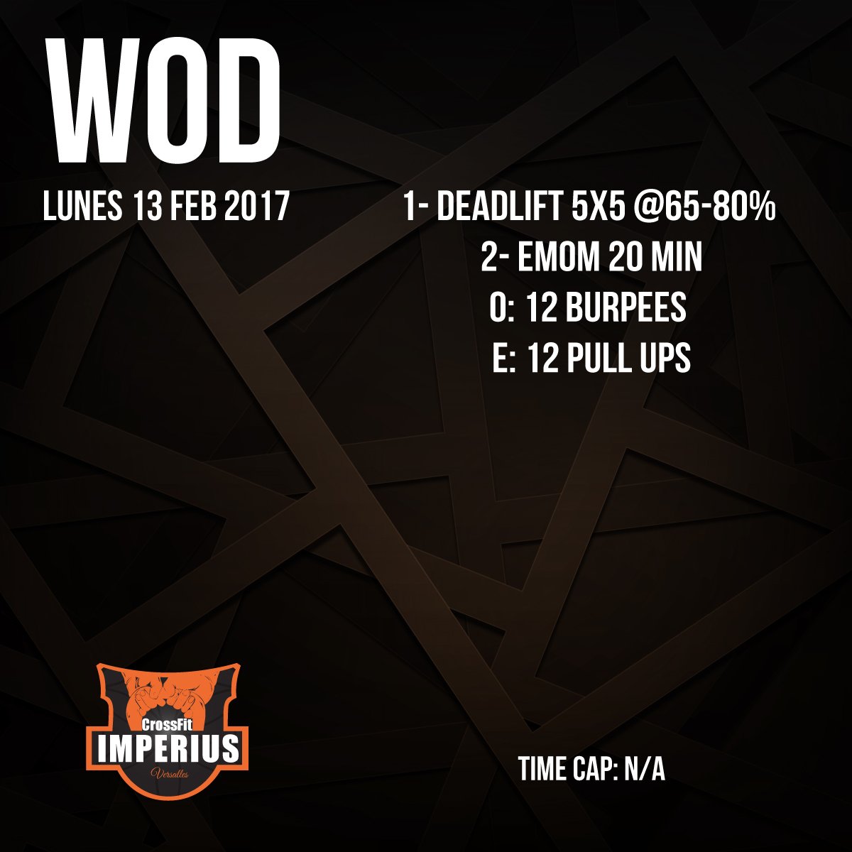 CrossFitImperiu's tweet photo. #BeunosDias #WOD Una buena jornada de trabajo físico es la mejor forma de comenzar la semana. #CrossFit https://t.co/Ez1nsG7jek