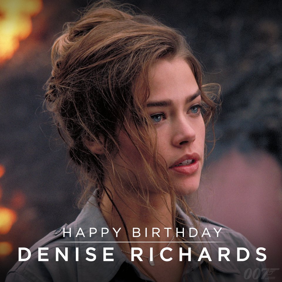 Happy Birthday Denise Richards. She played Dr. Christmas Jones in THE WORLD IS NOT ENOUGH (1999).  