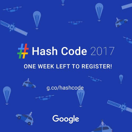 lifeatgoogle's tweet image. Developers in Europe, the Middle East &amp;amp; Africa: register for #HashCode2017 &amp;amp; tackle a Google engineering problem → goo.gl/CIItR6