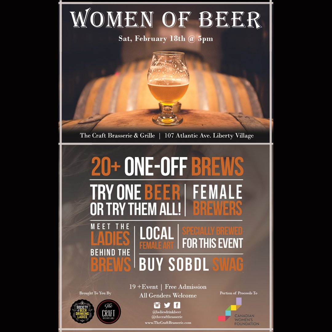 RoyalCityBecki's tweet photo. The @RoyalCityBrew ladies collaborated with @ladiesdrinkbeer for #WOB event @CraftBrasserie! Try our Hazelnut Punch Saturday! https://t.co/mAgbsMzd6t