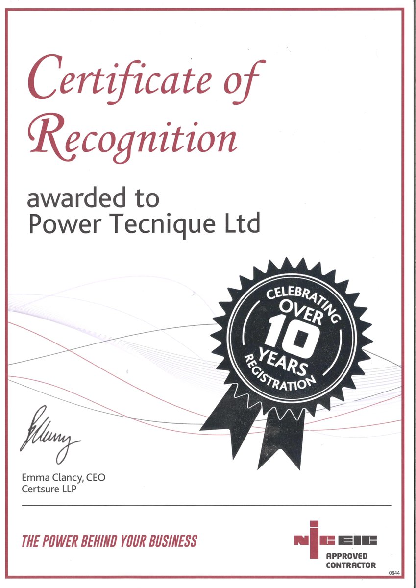 powertecnique's tweet photo. Powertecnique continues to demonstrate its commitment to excellence in the delivery of electrical safety to our customers  #niceic https://t.co/18t8JkF3sM