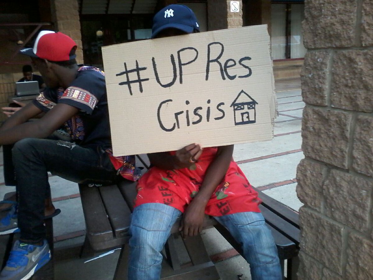 #UPResCrisis. 
Since the academic programme resumed, students been sleeping on campus, having to wake up and attend lectures,