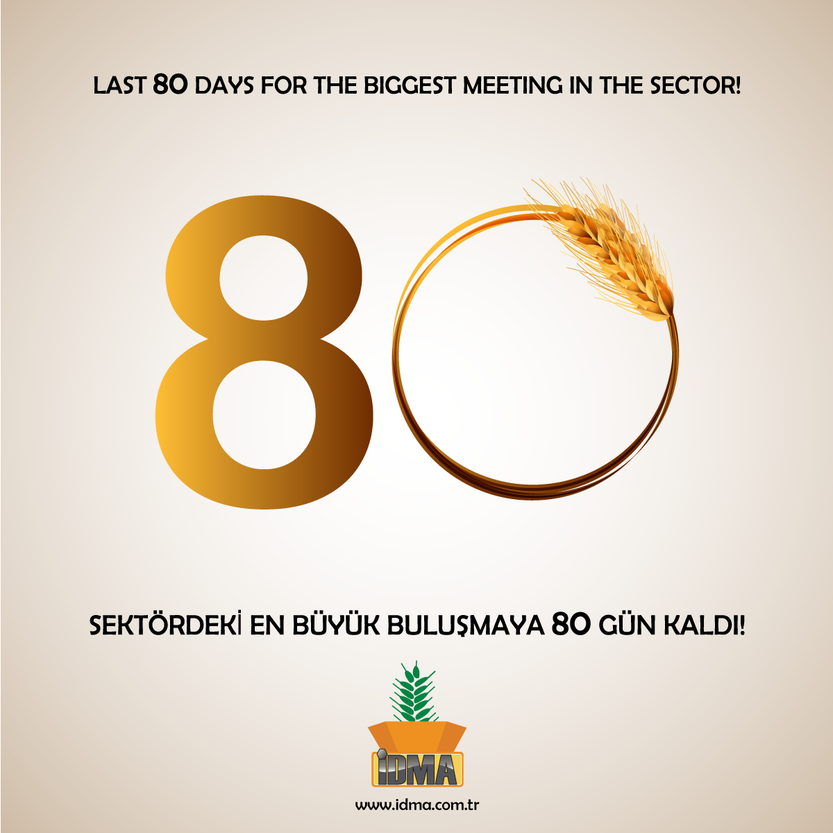 idmaexhibition's tweet image. Last 80 days for the biggest meeting in the sector! #milltech #worldmillingfair #idma #exhibition #istanbul #turkey #milling #parantezgroup