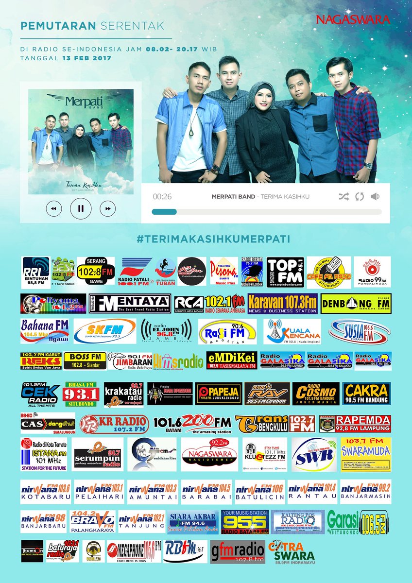 Pesonafm_Sampit's tweet photo. #pemutaranperdana @Merpatiband  #TerimaKasihkuMerpati  @ekhothea  @NAGASWARA_ID https://t.co/BKMHaV7pLG