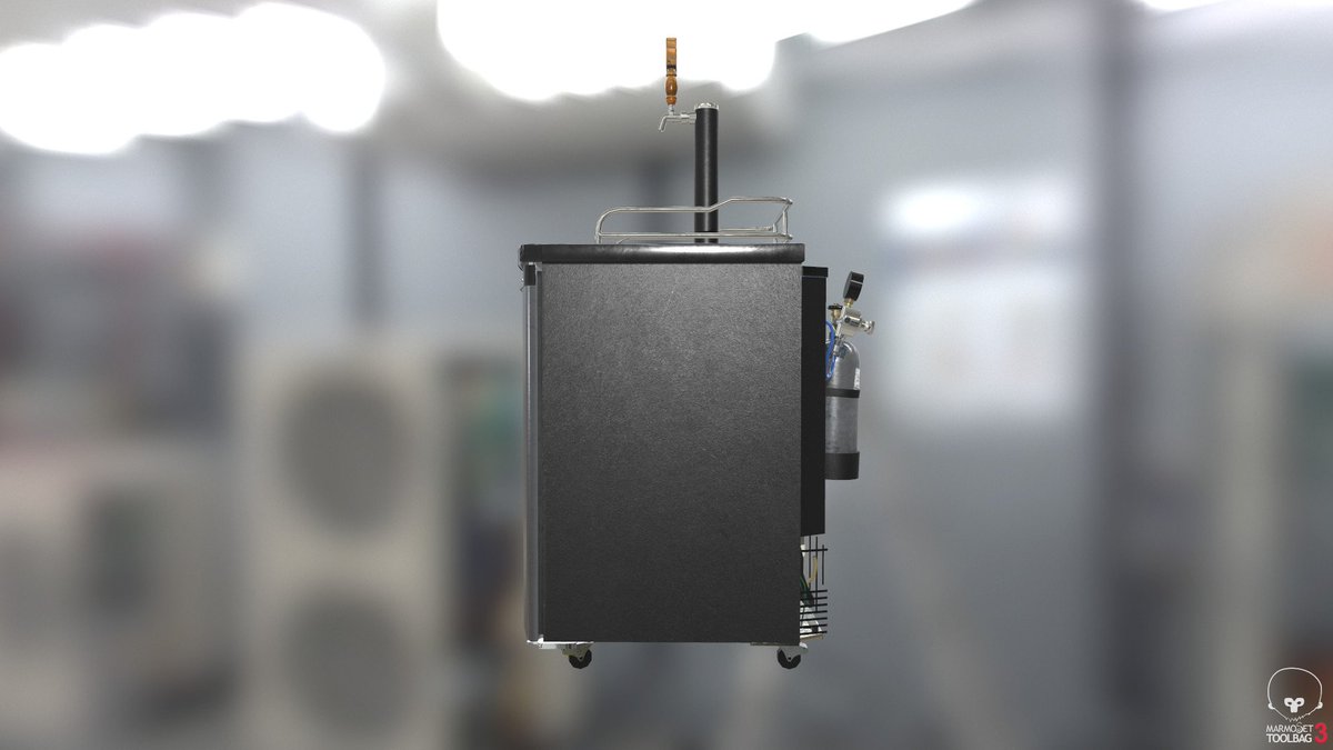 MattHegmann's tweet photo. I modeled a kegerator because it means a lot to me okay #3dart #gamedev https://t.co/3w2819mrC1