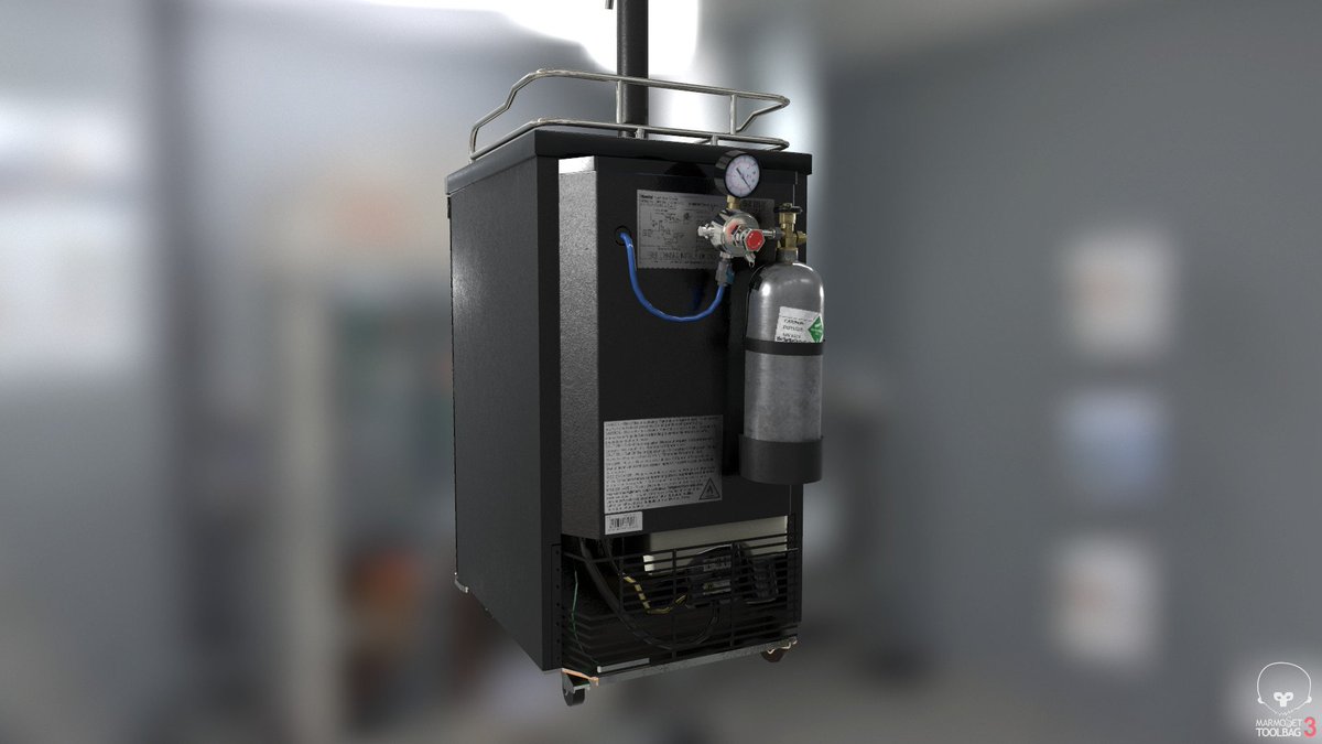MattHegmann's tweet photo. I modeled a kegerator because it means a lot to me okay #3dart #gamedev https://t.co/3w2819mrC1