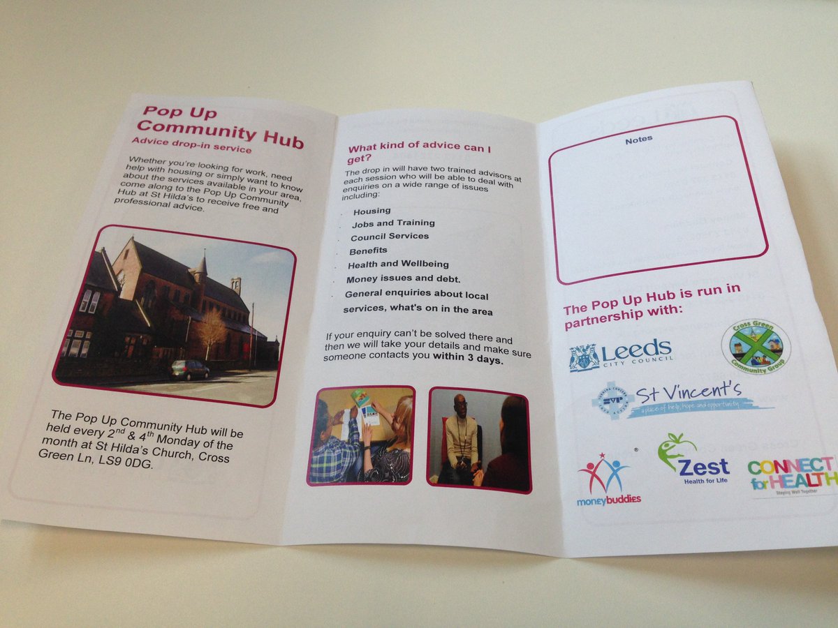 Today sees the launch of the #CrossGreen 'Pop-up' Community Hub at 1pm in St Hilda's Church on Cross Green Lane #Leeds