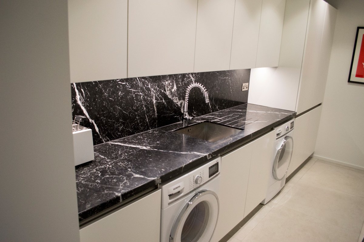 ImperiumStone's tweet photo. Most Recent Job in Nero Marquina Marble #utility https://t.co/QryVR5hWxv