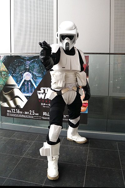 スターウォーズ展岡山会場、最終日コスプレデーにて。 スカウト