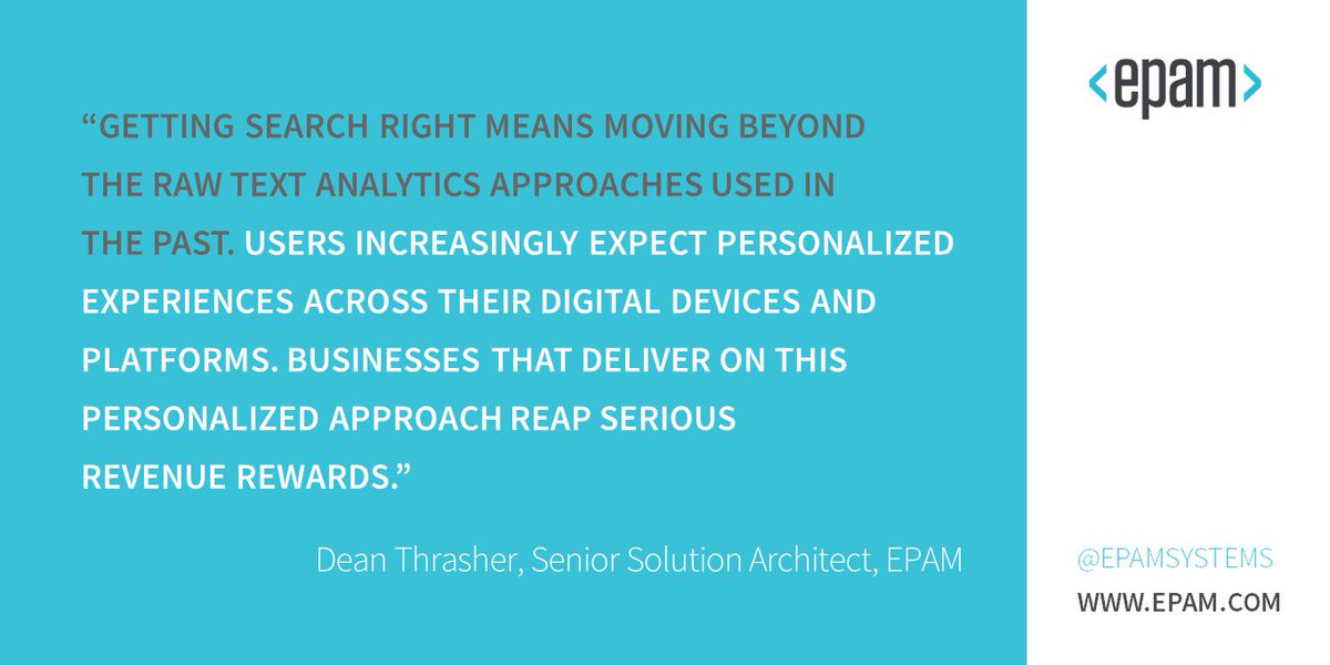 EPAMSystems's tweet image. .@dthrasher on how the #searchbox has changed and why your #business should be prepared ow.ly/51c9304ffsY @coveo