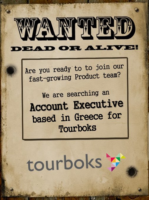 Tourboks's tweet photo. #HIRING in #Athens - Account Executive needed 
https://t.co/aajVBjXlBM  #aggeliesergasias #εργασια #jobsearch @greece_jobs https://t.co/zydYwjch8c