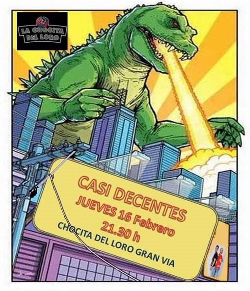 casidecentes's tweet photo. CASI DECENTES en la @chocitadelloro de Gran Vía. Jueves 16 de Febrero, 21.30h. RT y entra en el sorteo de dos invitaciones dobles+TAZA https://t.co/aCDtdbwOAY
