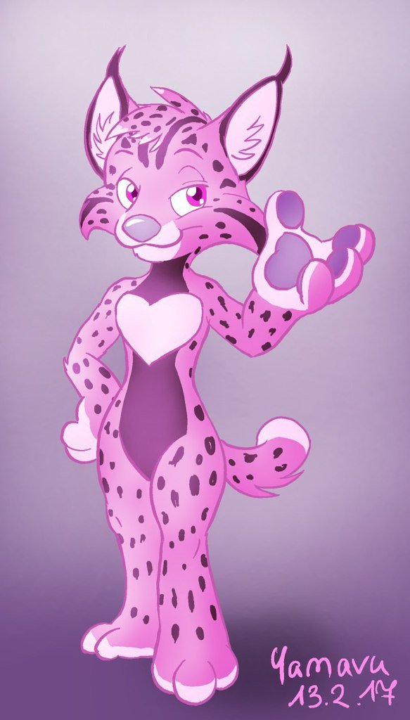 yamavu's tweet photo. i heard pink cats were all the rage, so here's a pink lynx #pinklynx #lynx #krita #coffeesketch https://t.co/0H0Ml3xXUO