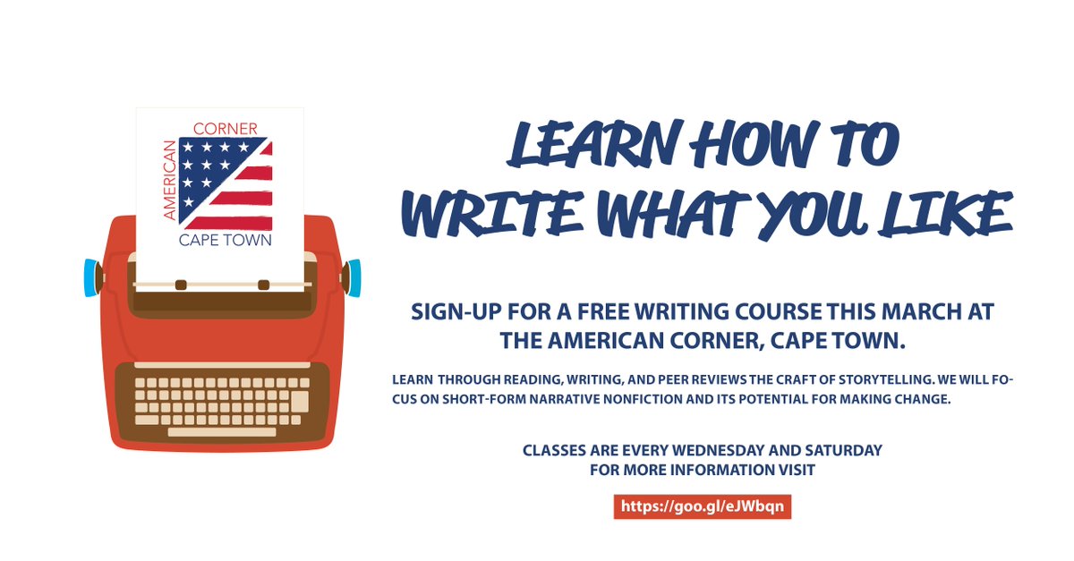 ACCapeTown's tweet photo. Take a free writing course at @ACCapeTown during March. Sign-up here https://t.co/YRY1DESQp2 https://t.co/H9IQVgLn9W
