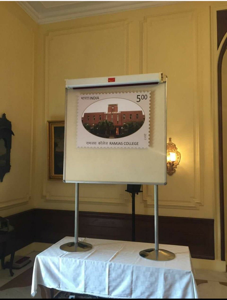Stamp released today at Rashtrapati Bhavan to commemorate the centenary year of Ramjas College #100years since1917 #DU <a href="/ramjas_college/">Ramjas College</a>