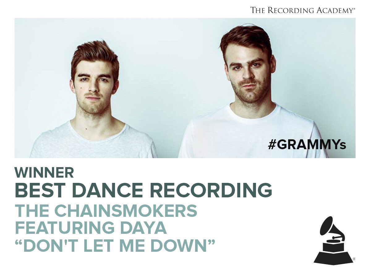 🥇☝️👌🙌Congratulations <a href="/drewtaggart/">D R E W</a> <a href="/AlexPallNY/">Alex Pall</a> <a href="/TheChainsmokers/">THE CHAINSMOKERS</a> ! You have inspired me and millions around the world! #amazing #chainsmokers